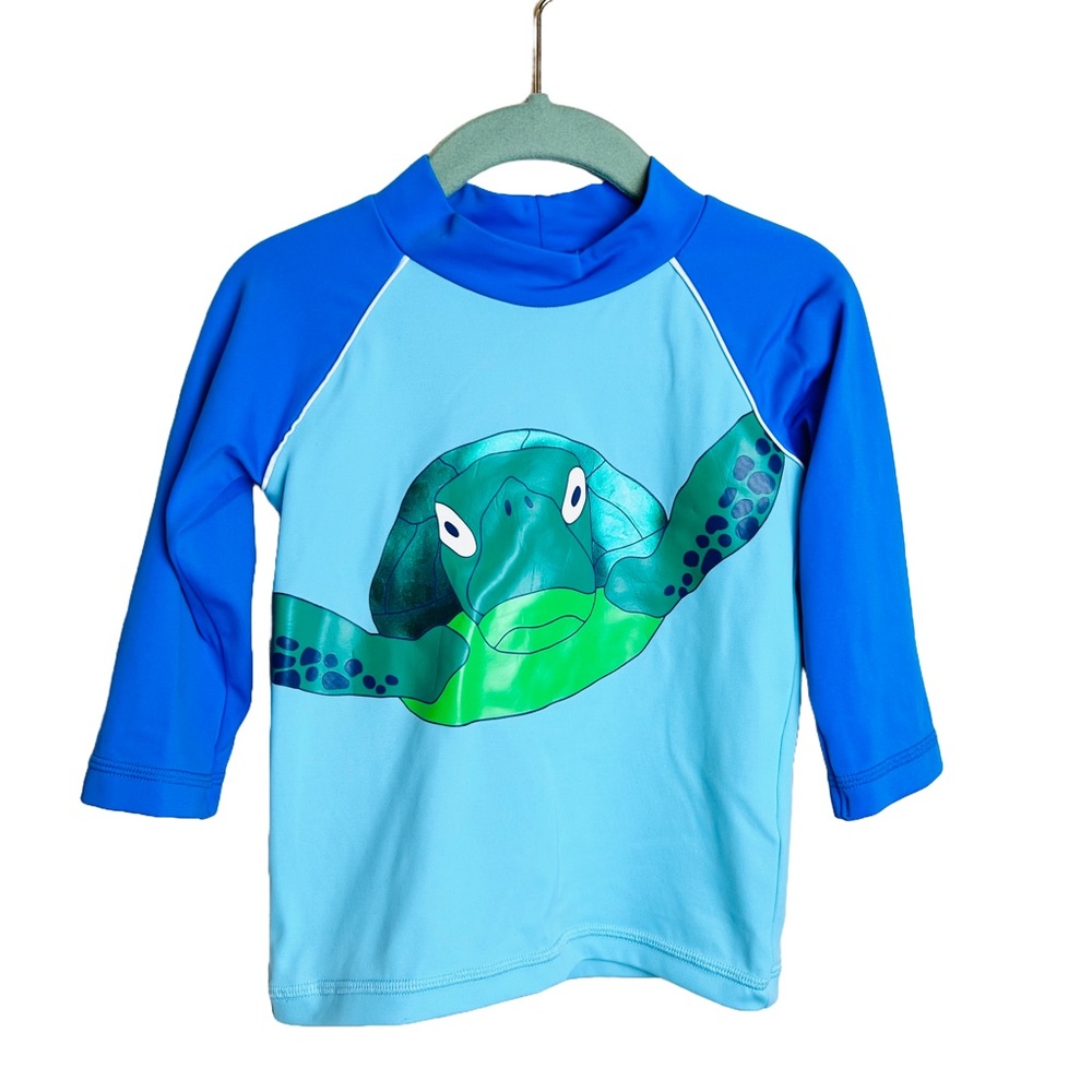 Boden Turtle Raglan Rash Guard Kids Size 2-3 years